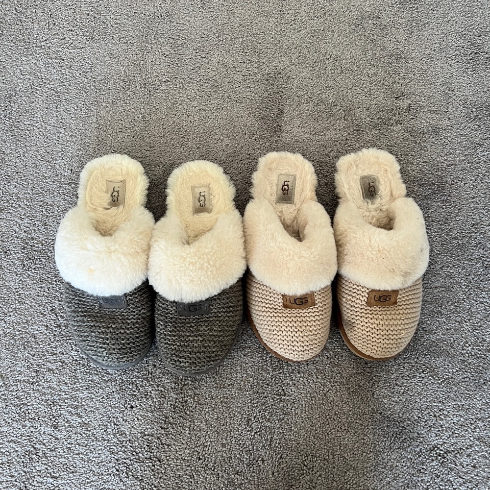 Two Pairs of UGG Slippers